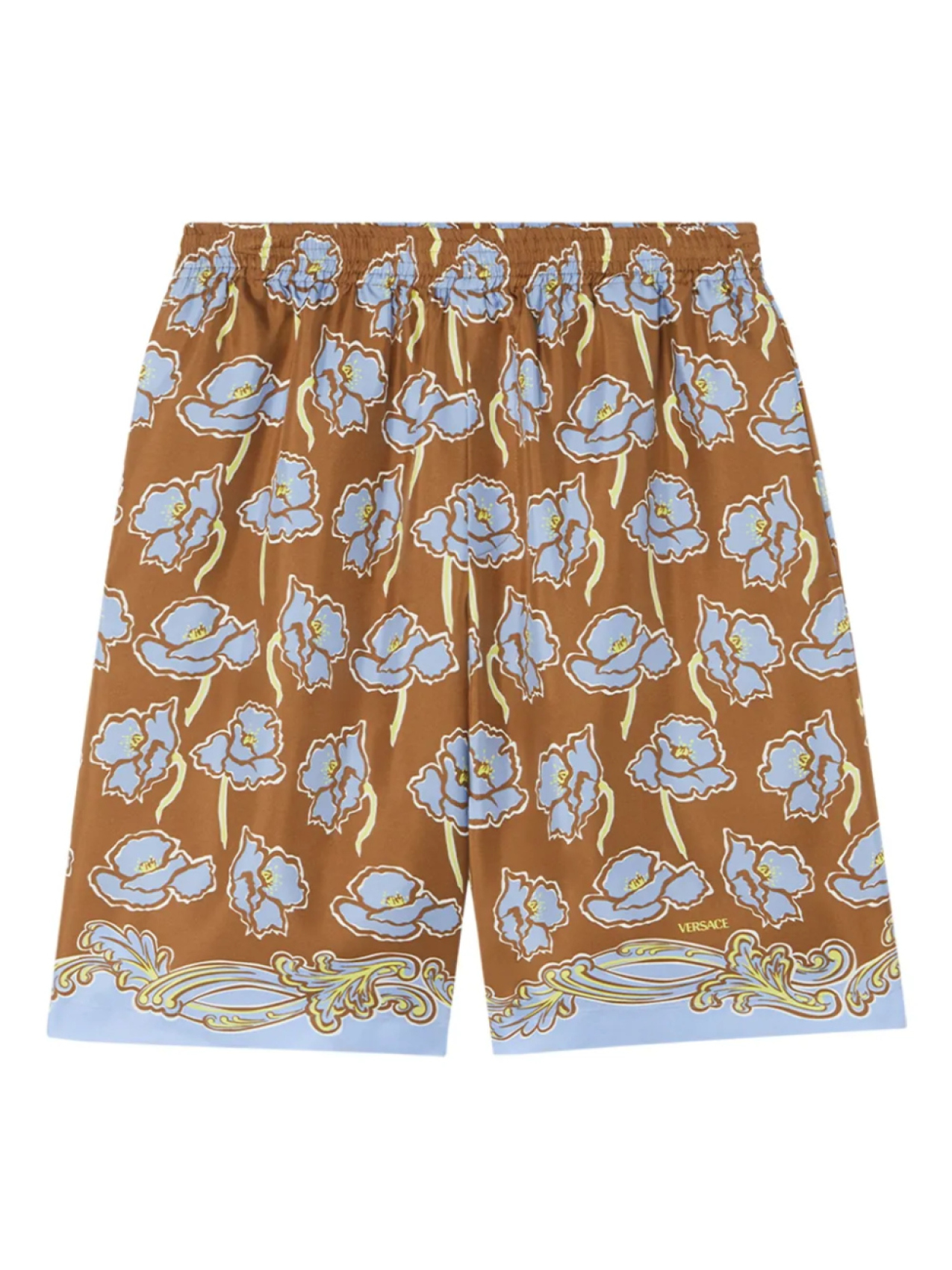 

Шорты с маками Versace, коричневый
