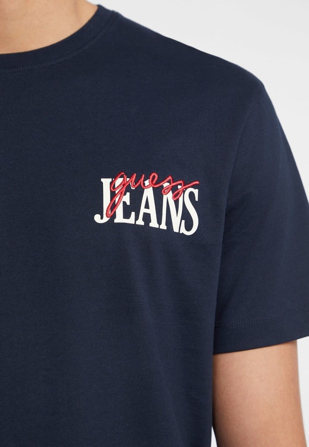 

Футболки с принтом REG LOGO Guess Jeans, темно-синий