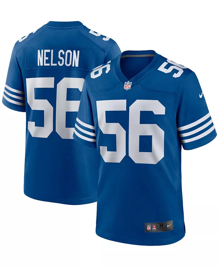 

Мужская альтернативная игровая футболка Quenton Nelson Indianapolis Colts Nike, синий