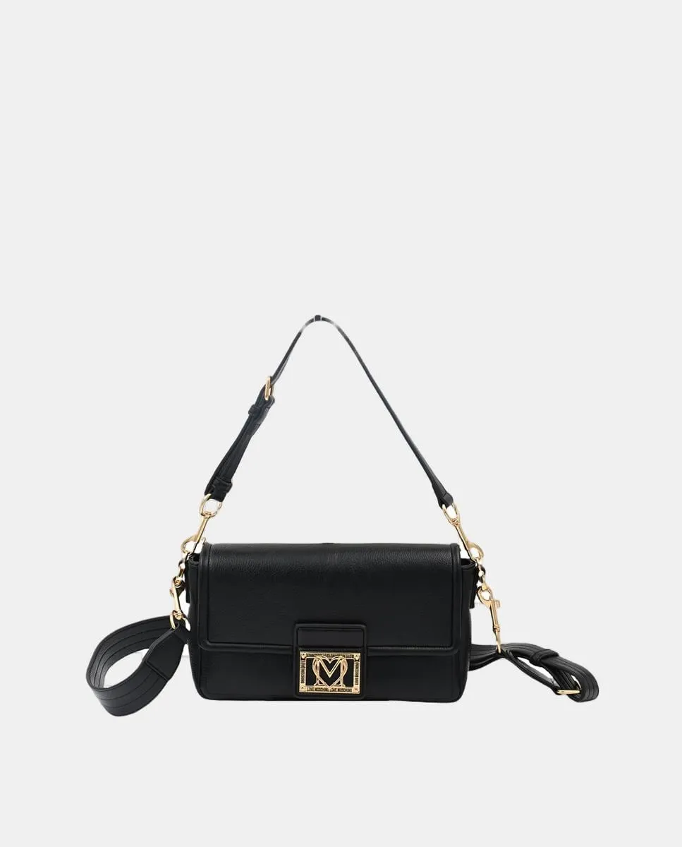 

Черная сумка с двойной съемной ручкой Love Moschino