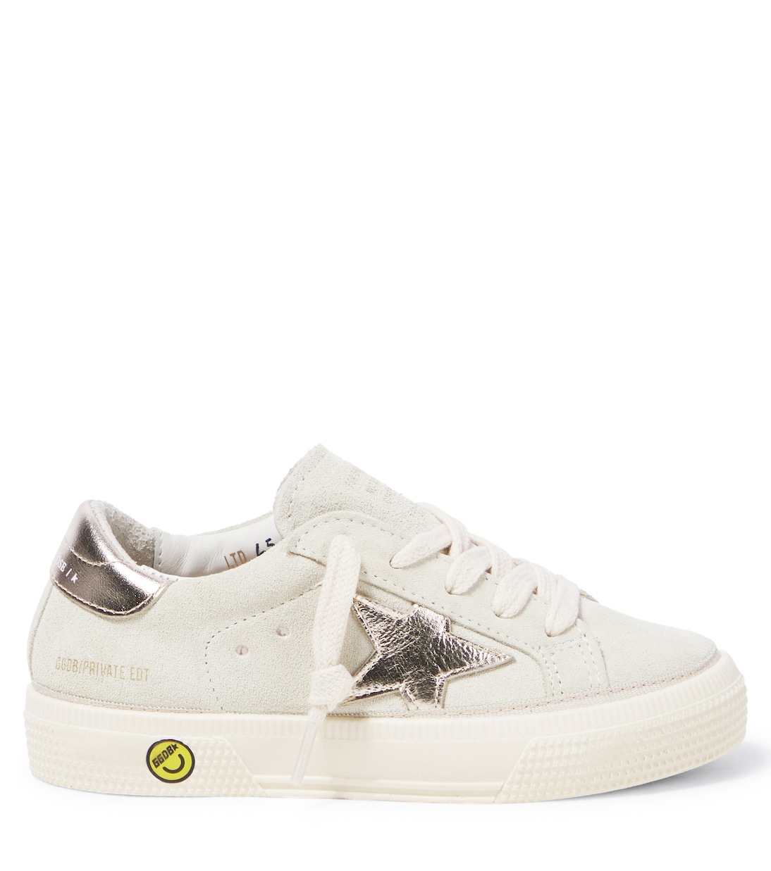 Майские замшевые кроссовки Golden Goose Kids, бежевый — фото 3