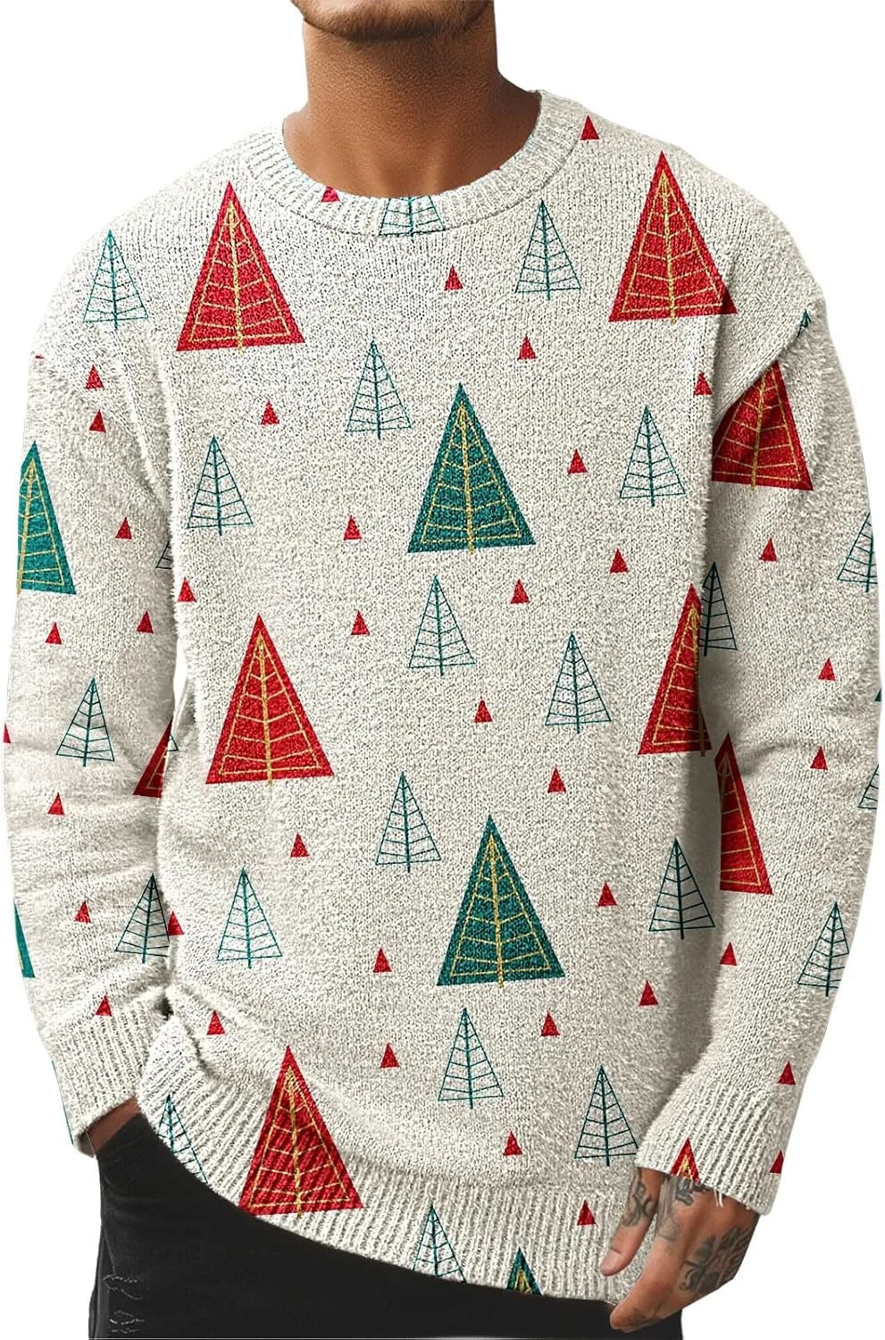 

Мужской свитер Ugly Christmas с оленями и снежинками