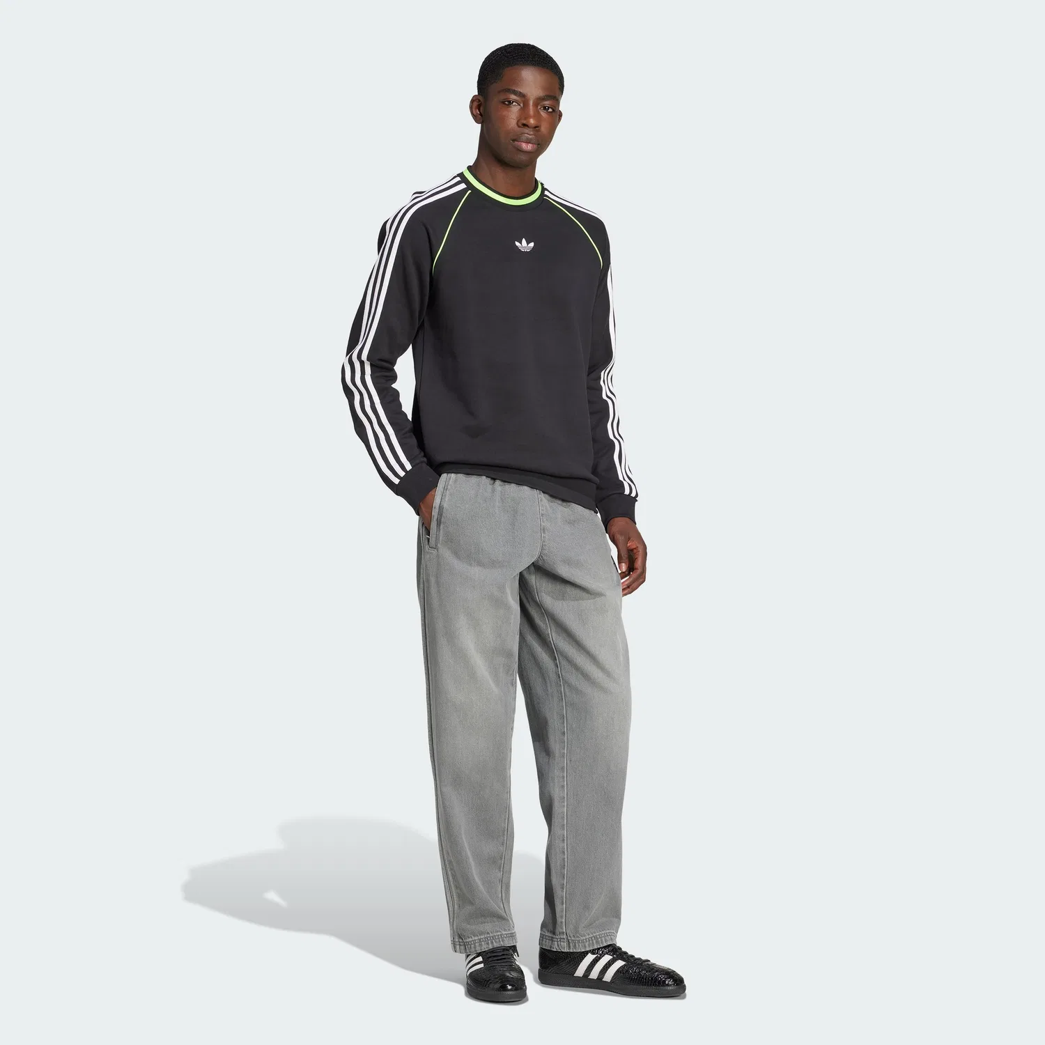 Мужские свободные джинсовые брюки Adicolor Stone от Adidas — фото 3
