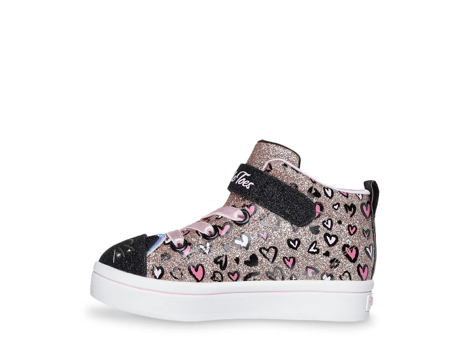 Кроссовки Skechers Twinkle Toes Twi-Lites 2.0 Kitty Cutie Light-Up Sneaker - Kids', черный/золотой — фото 2