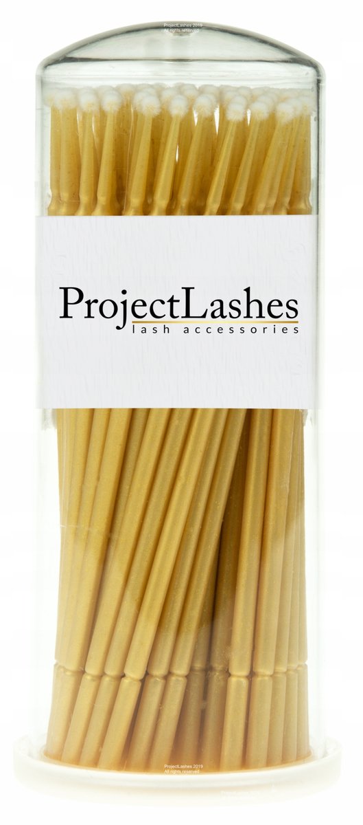 

Project Lashes, Микроаппликаторы, ватные тампоны без волокон, 100 шт