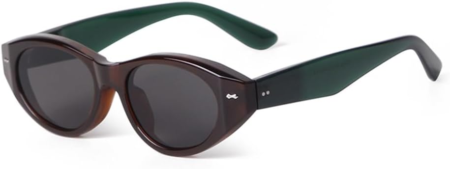 

Толстые овальные солнцезащитные очки UV400 для женщин и мужчин, с заклепками, зеленые, «кошачий глаз», для занятий спортом на открытом воздухе, бега и путешествий UYPTK, C2