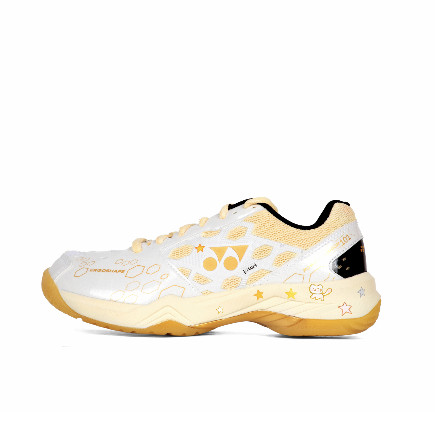 

YONEX Power Cushion амортизация, износостойкие низкие кроссовки для бадминтона Unisex белый золотой