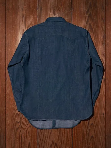 Винтажная рубашка LEVI'S Shorthorn, жесткая Levi's, Dark Indigo - Flat Finish — фото 2