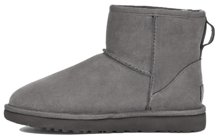 Угги женские UGG Classic Mini Rubber Logo, серый