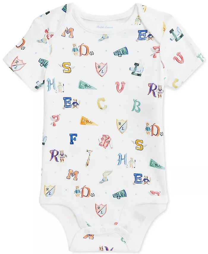 

Хлопковое боди с принтом Baby из коллаборации с Riley Sheehey Polo Ralph Lauren, мультиколор