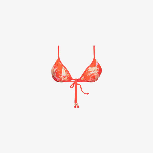

Топ бикини треугольный с принтом Marbella Seafolly, цвет flame