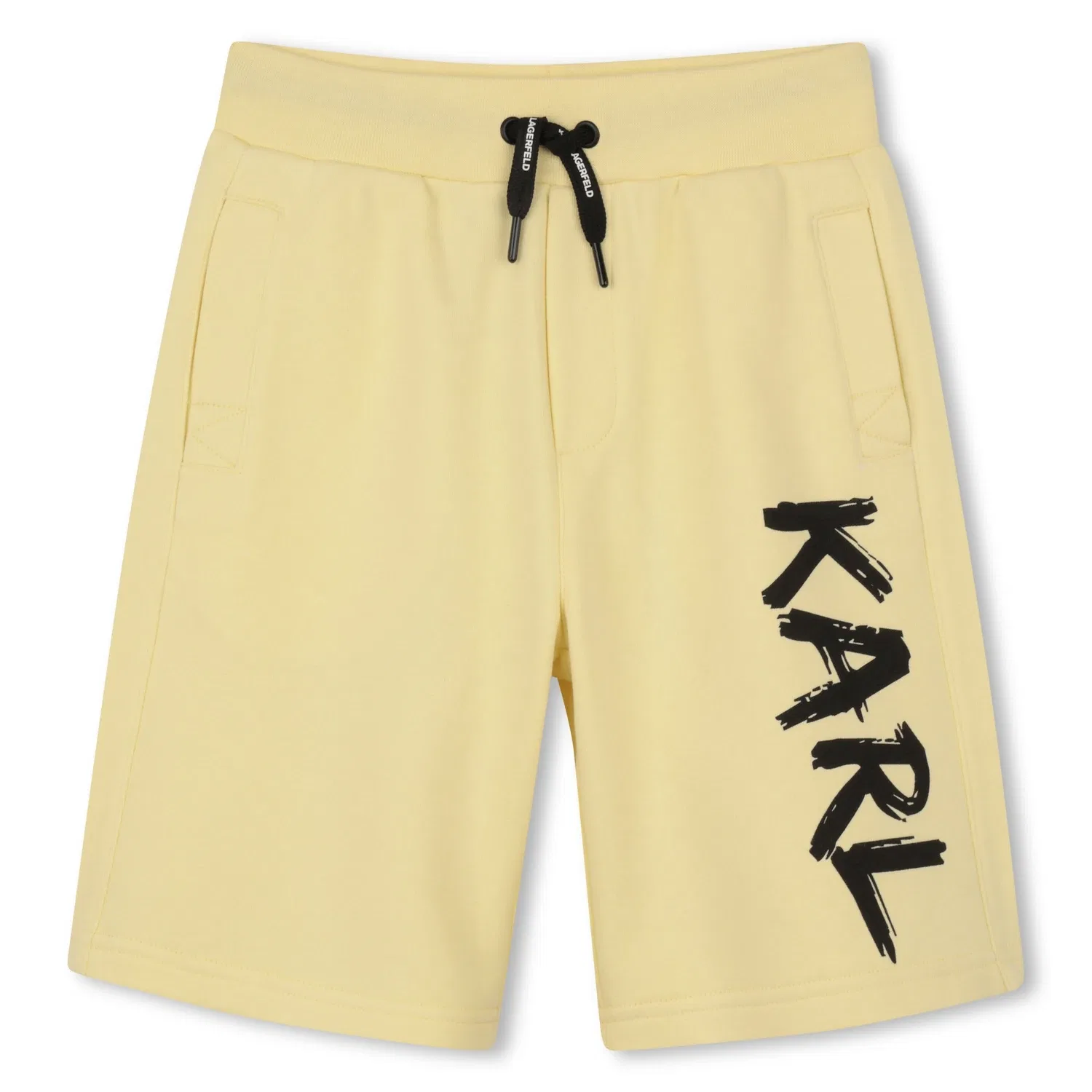 Хлопковые бермуды Karl Lagerfeld Kids, желтый