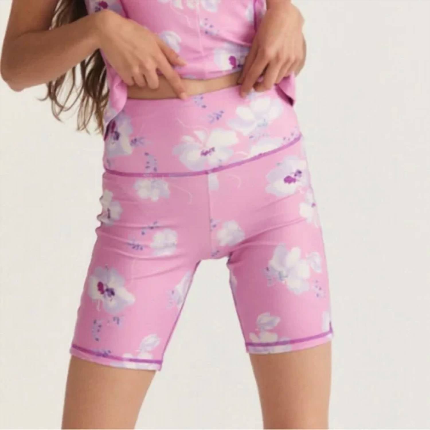 

Шорты женские LoveShackFancy, цвет baby pink clouds