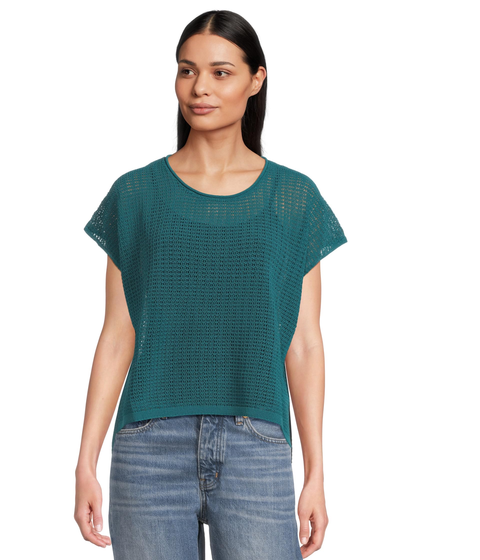 

Свитер Eileen Fisher Jewel Neck Sweater, Harbor