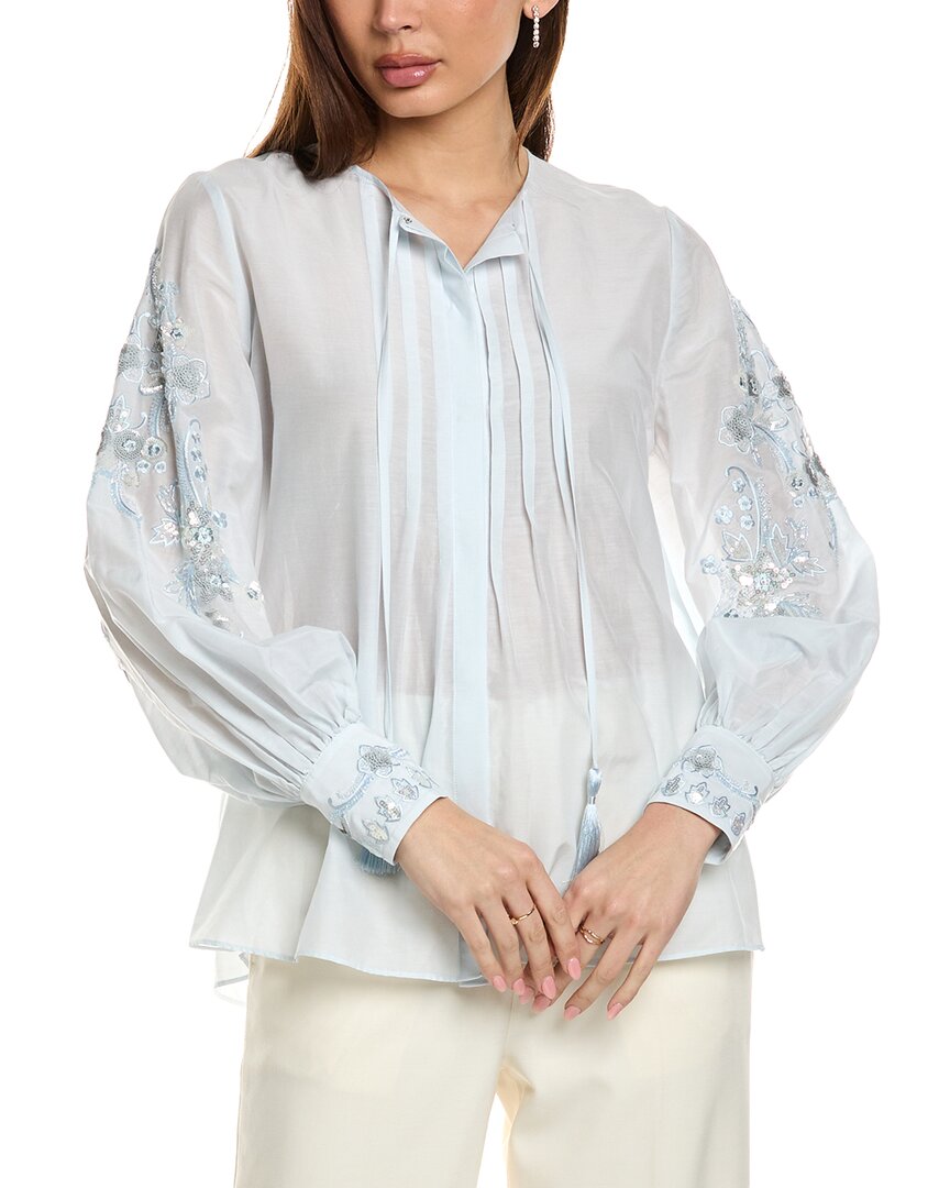 

Блузка Kobi Halperin Acacia Voile из смесового шелка, белый