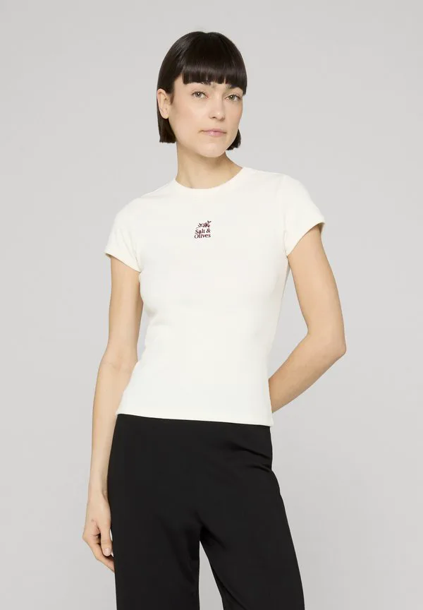 

Базовая футболка Salt & Olives, Off-White, Белый, Базовая футболка Salt & Olives, Off-White