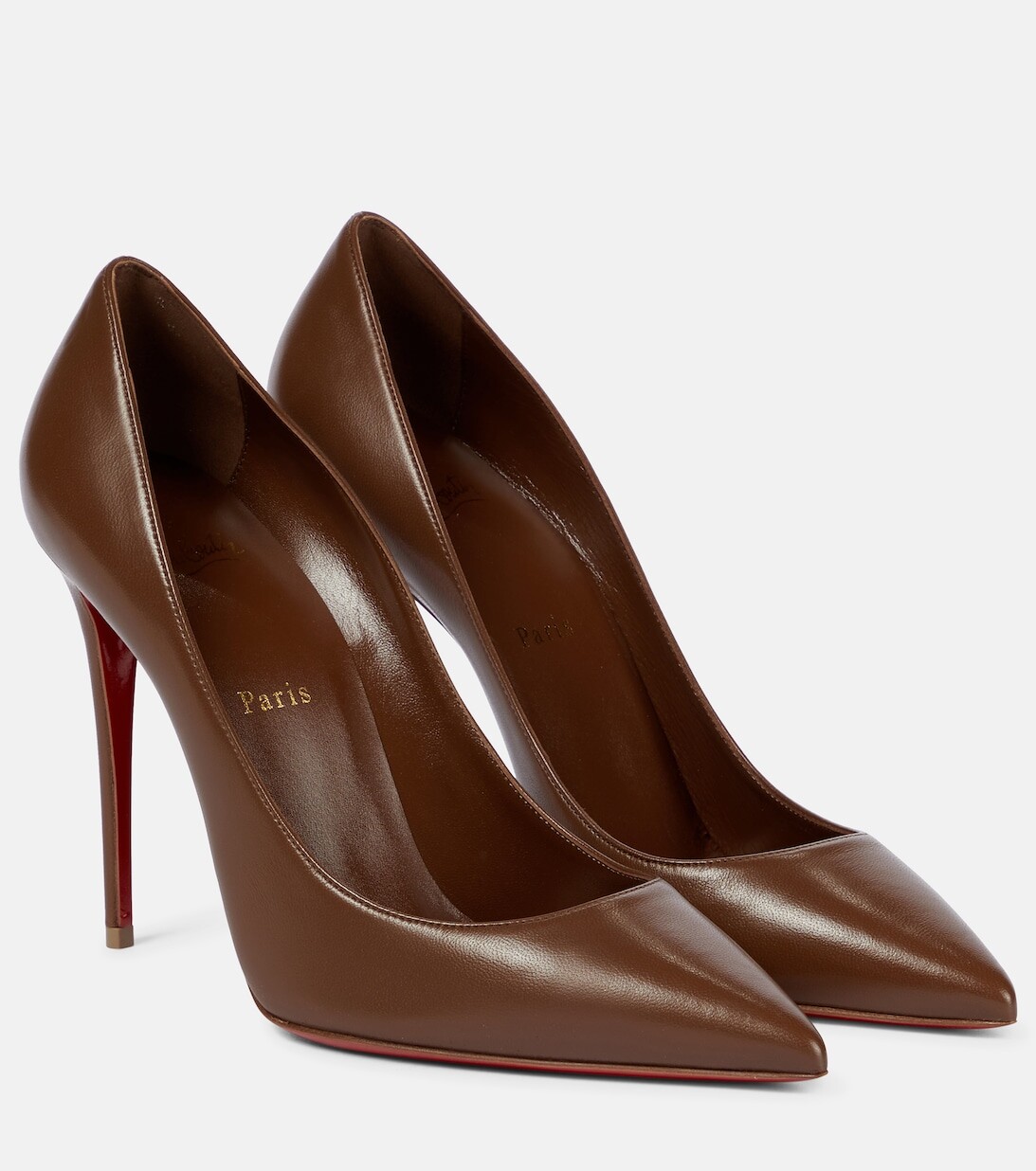 Кожаные туфли Kate 100 Christian Louboutin, коричневый