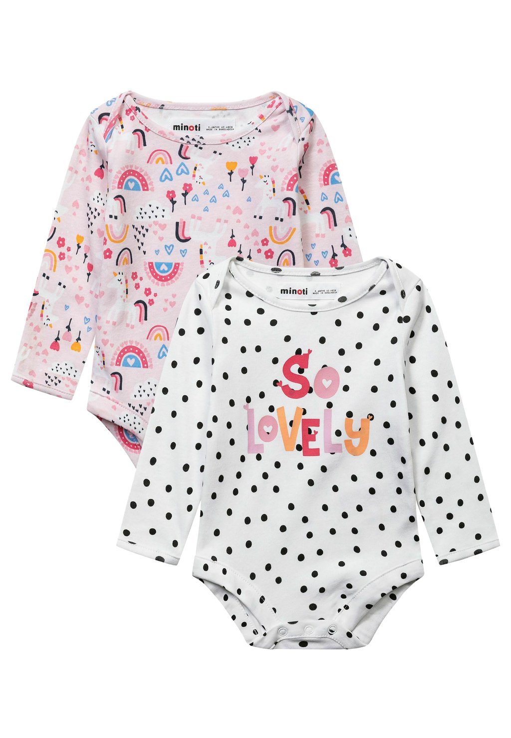 

Боди 2 PACK SET MINOTI, цвет pink white