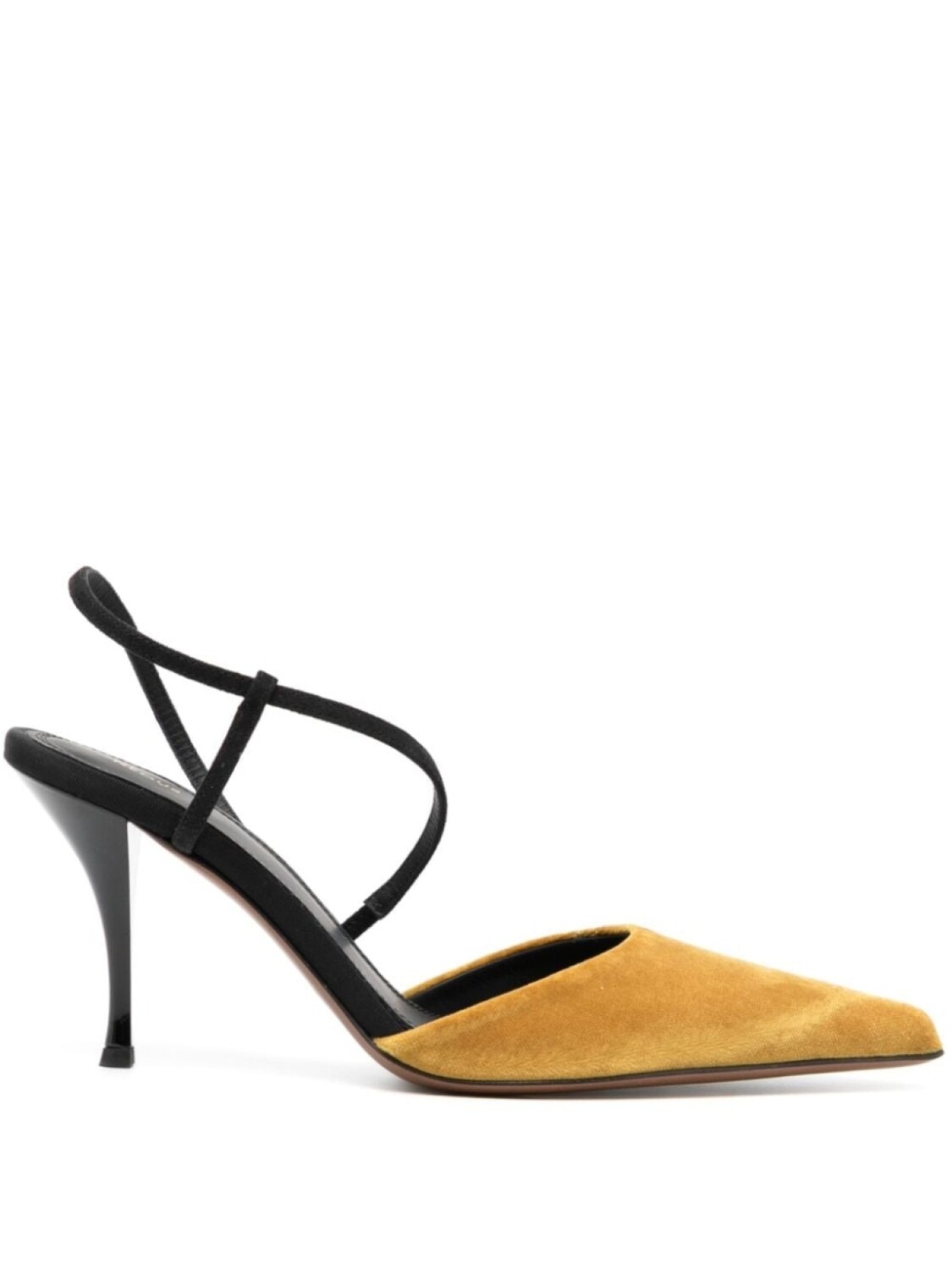 

NEOUS pointed-toe 90mm leather pumps, желтый