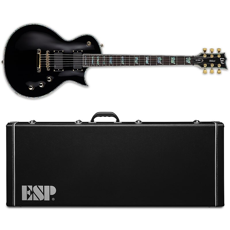 

Электрогитара ESP LTD EC-1000 Black Deluxe Electric Guitar BRAND NEW + Hardshell Case EC1000