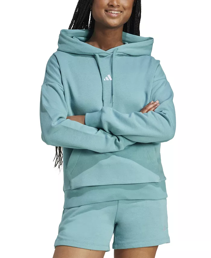 

Женская базовая худи с логотипом и длинными рукавами Adidas, синий