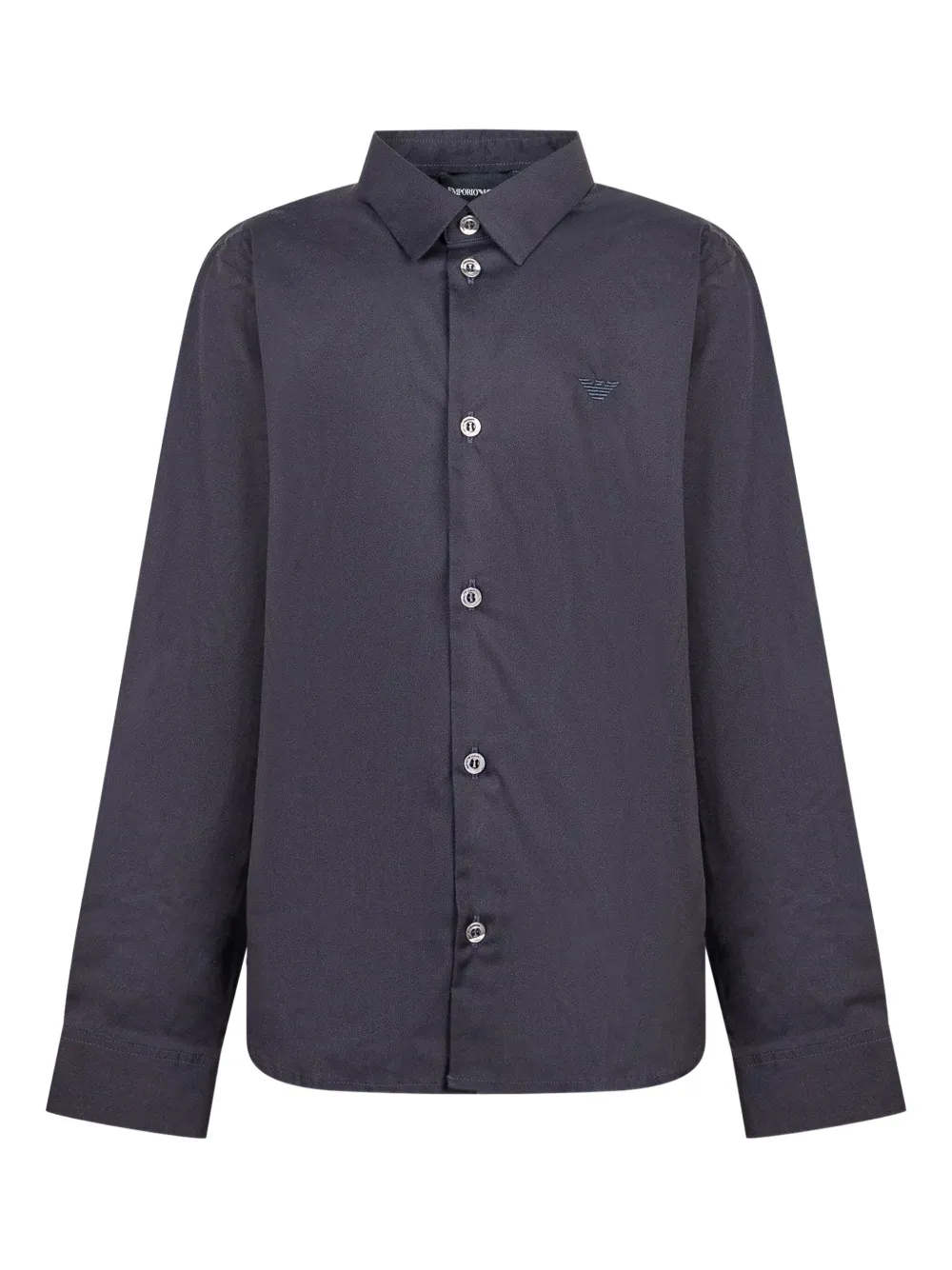 

Рубашка с вышитым логотипом Emporio Armani Kids, синий