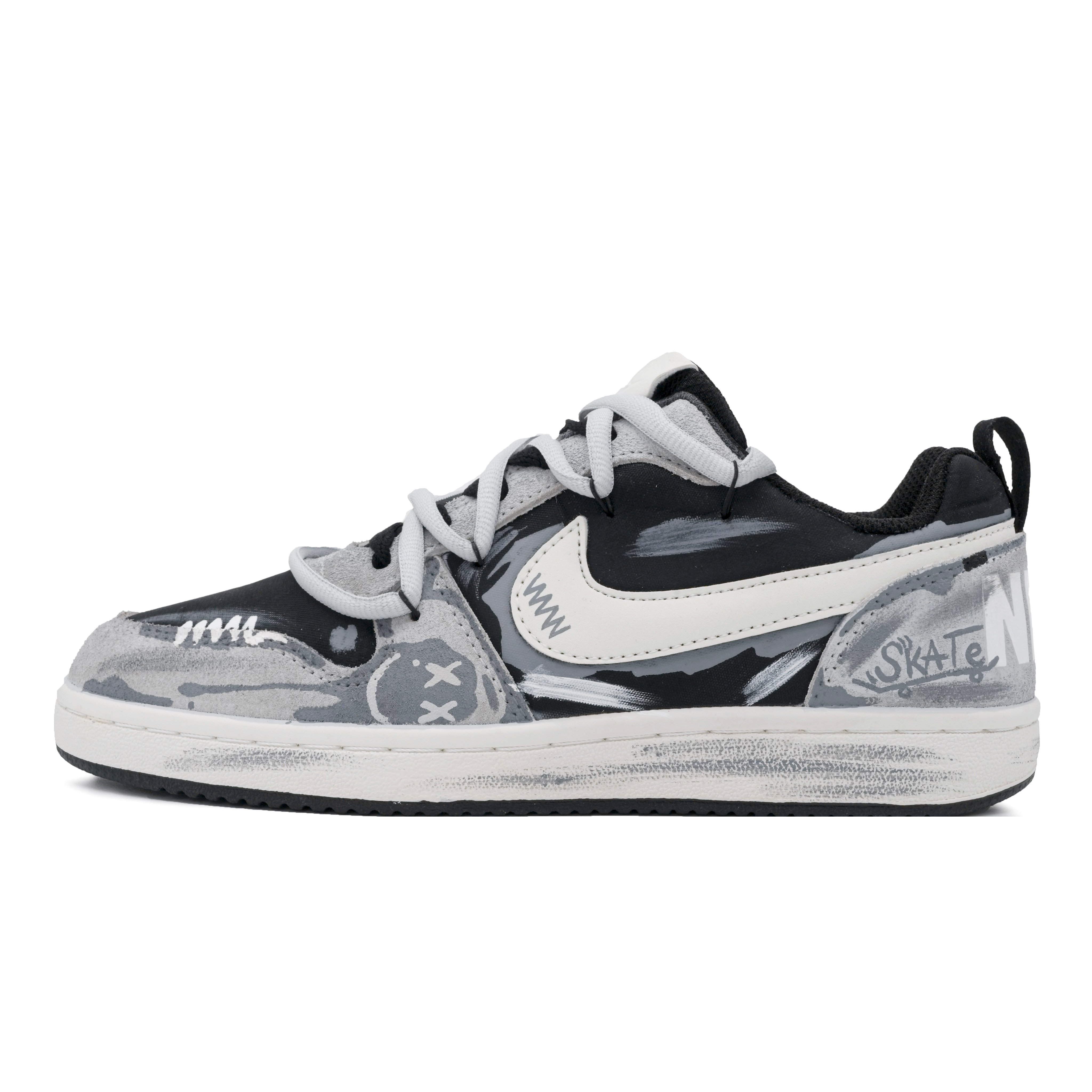 

Nike Кроссовки для скейтбординга Court Borough PRM, мужские, низкие, серо-белые