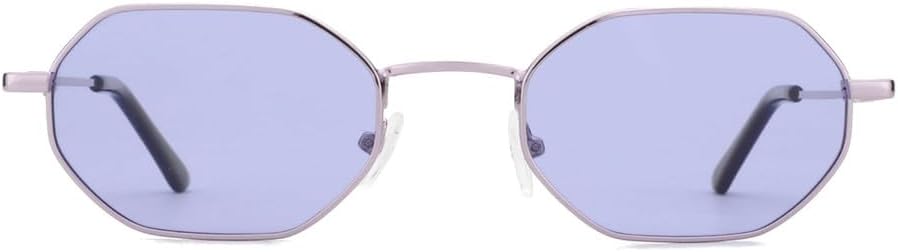 

Ретро-солнцезащитные очки с поляризованным стеклом в форме многоугольника для женщин, металлические, с защитой от УФ-излучения UV400; мужские солнцезащитные очки с защитой от бликов UV400; очки для вождения UJNHGQ, 007 Purple Lens