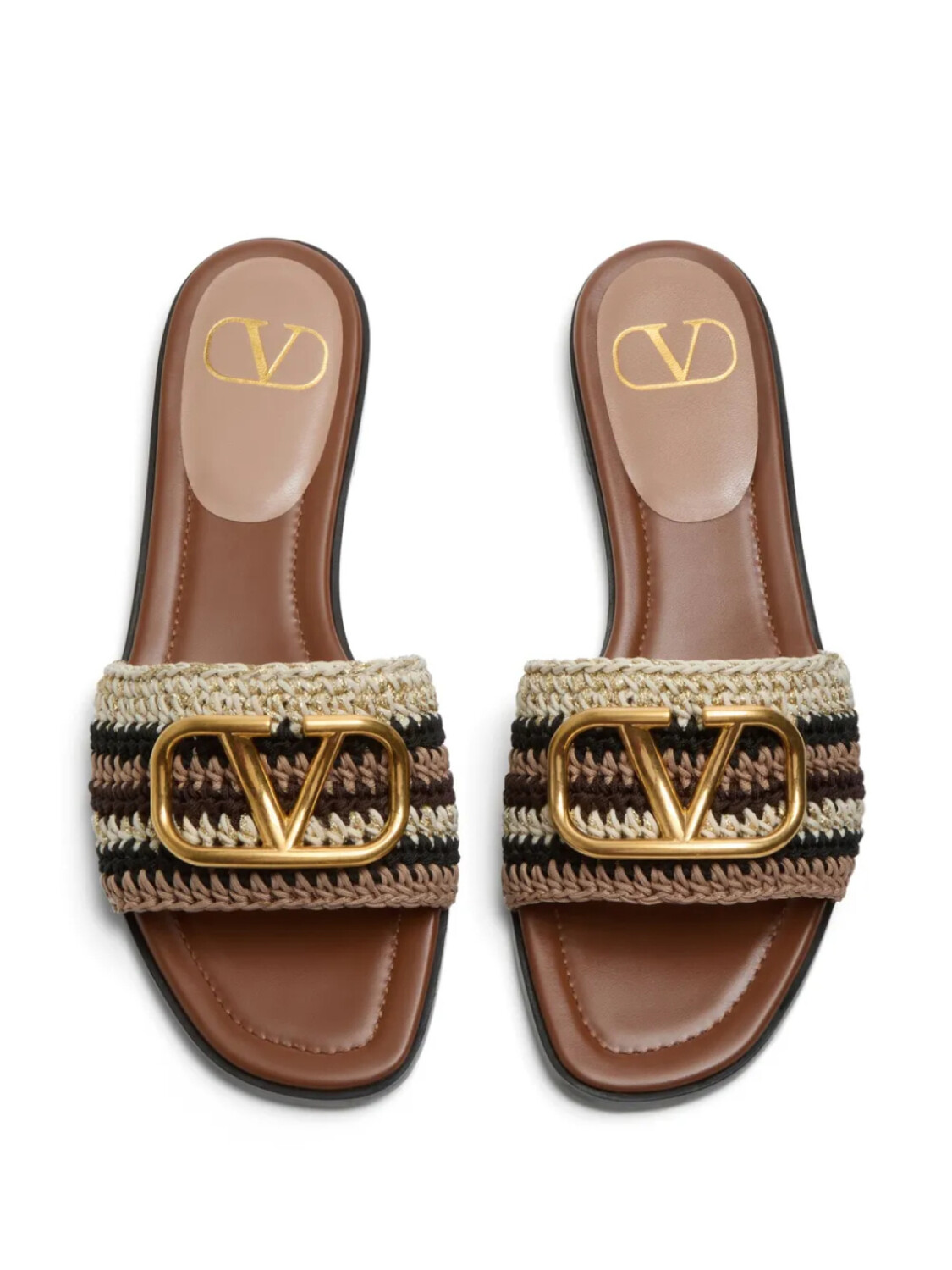 Valentino Garavani шлепанцы с логотипом VLogo Signature, нейтральный — фото 4