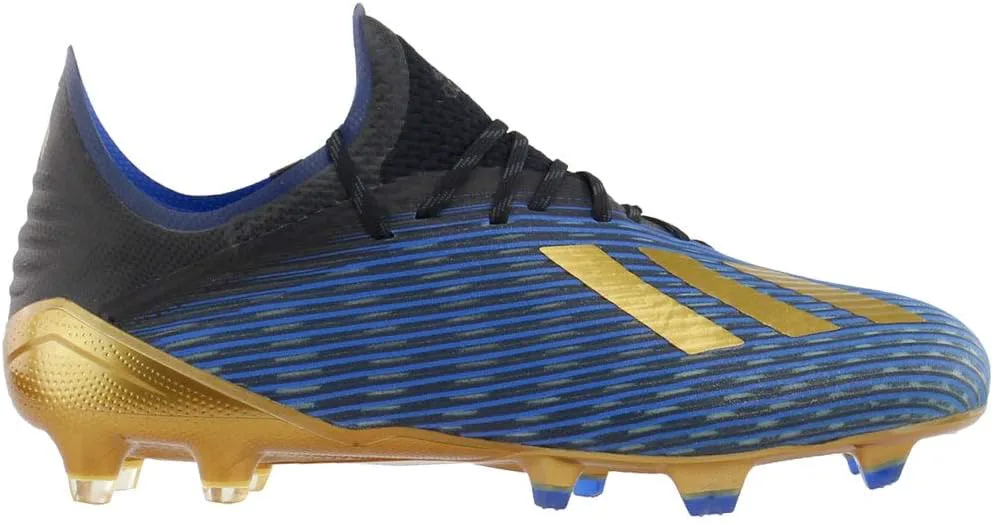 Мужские футбольные бутсы Adidas Nemeziz 19.1 для твердого грунта, черный/металлик/синий — фото 2