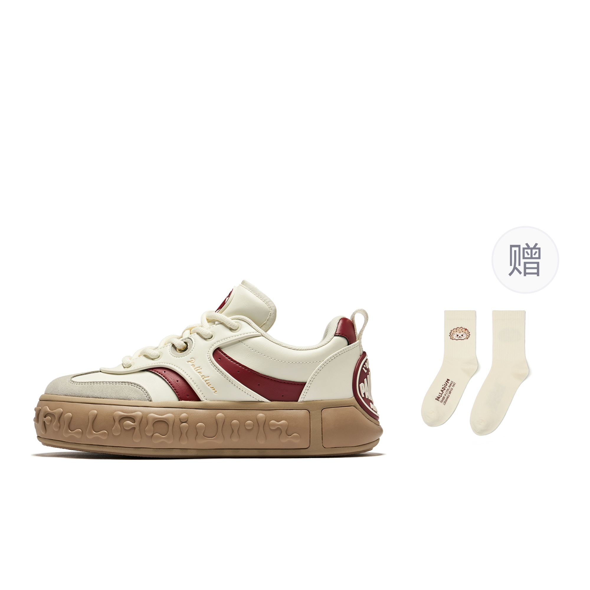 

Palladium Низкие кеды German Army Trainers с музыкальными нотами унисекс красно-белые, цвет Red White