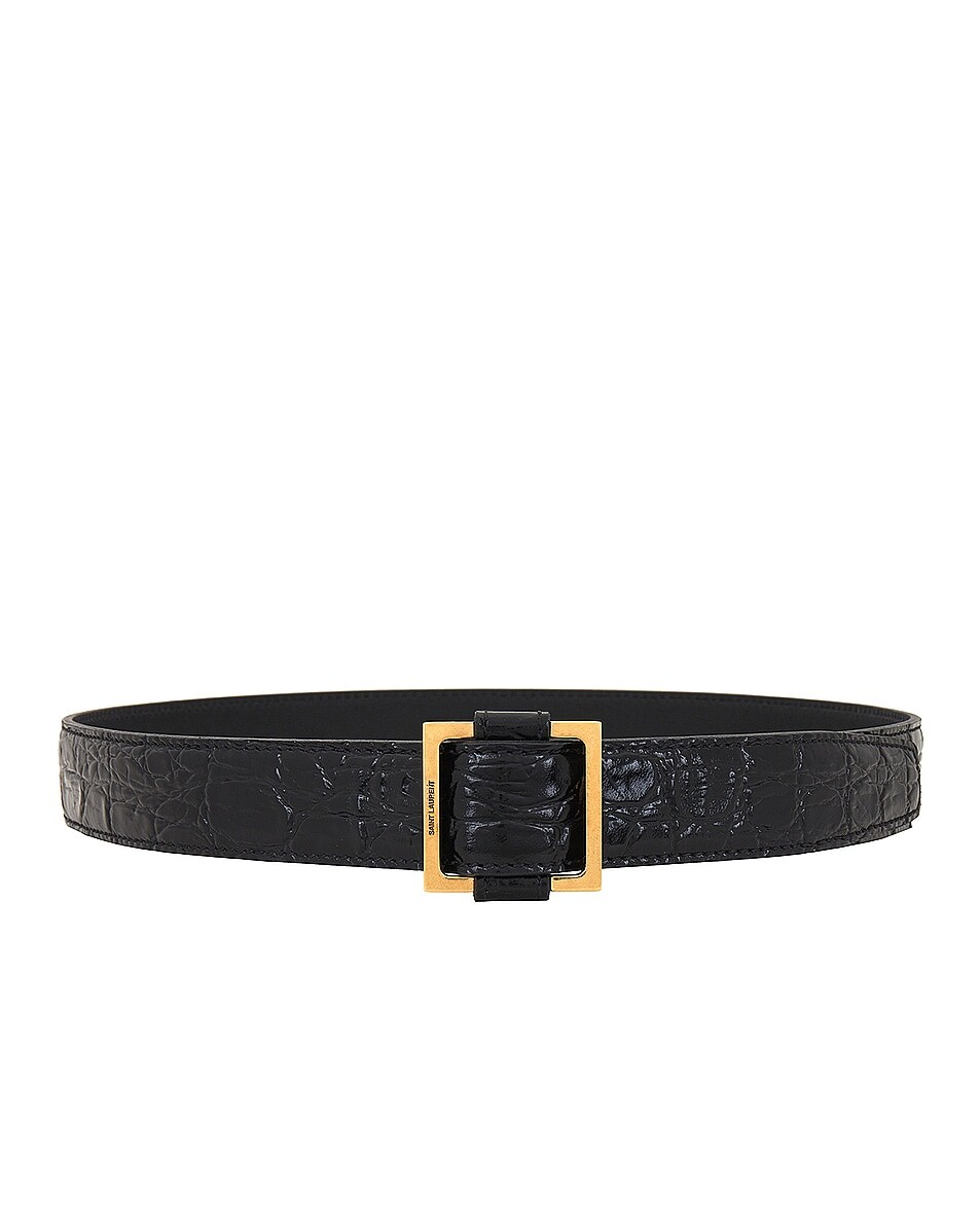 

Квадратный ремень Saint Laurent, цвет Nero