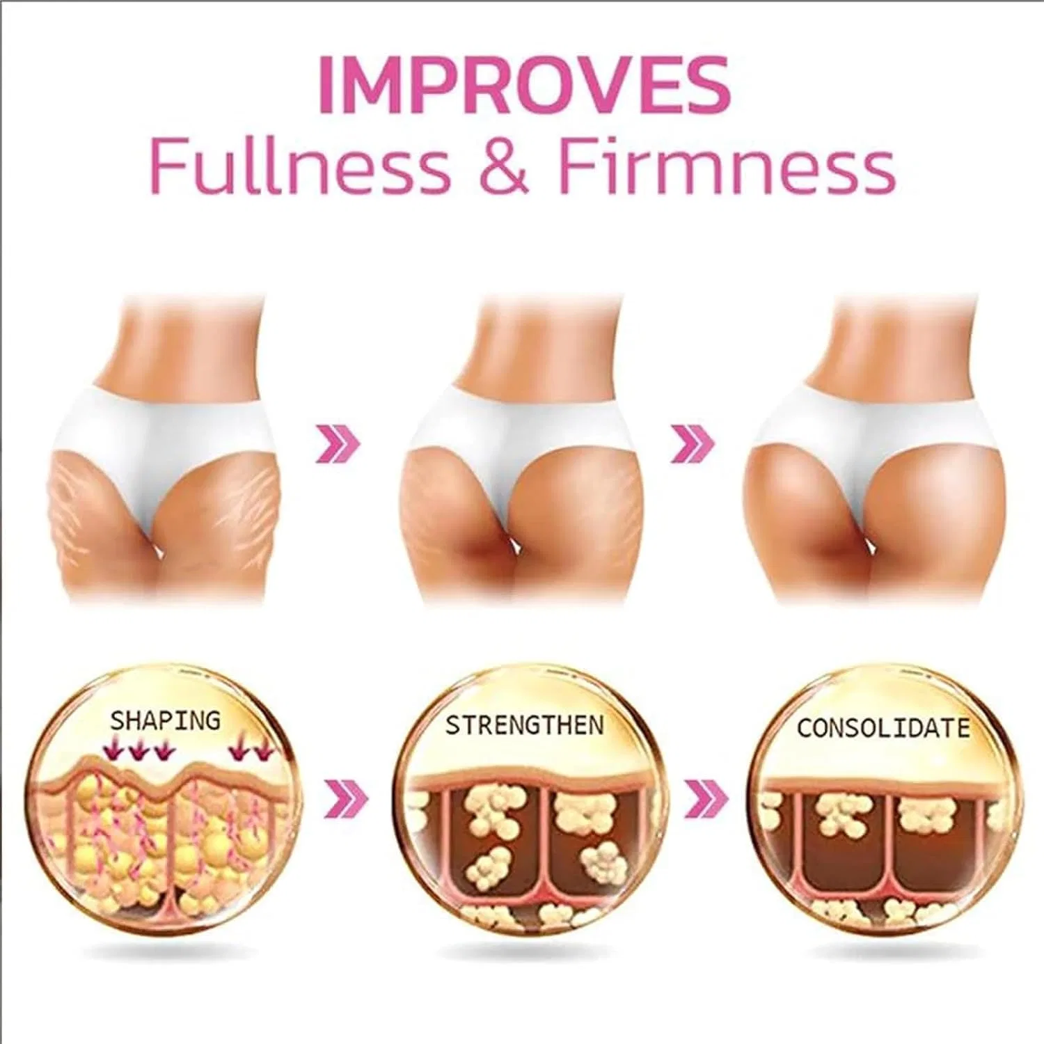 Крем для увеличения и подтяжки ягодиц Plumpy Up от Bewtymax Hualabo, 3 Pieces. — фото 3