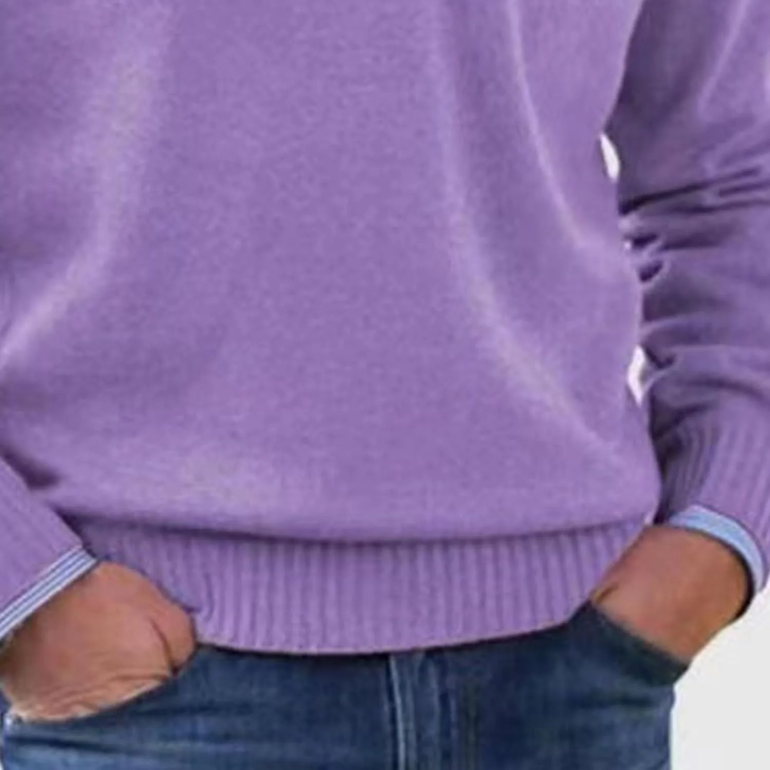 Men's Soft Touch Quarter-Zip Sweater Male Casual Quarter-Zip Knit Sweaters 1/4 Zip Knitted Sweater for Men — фото 3