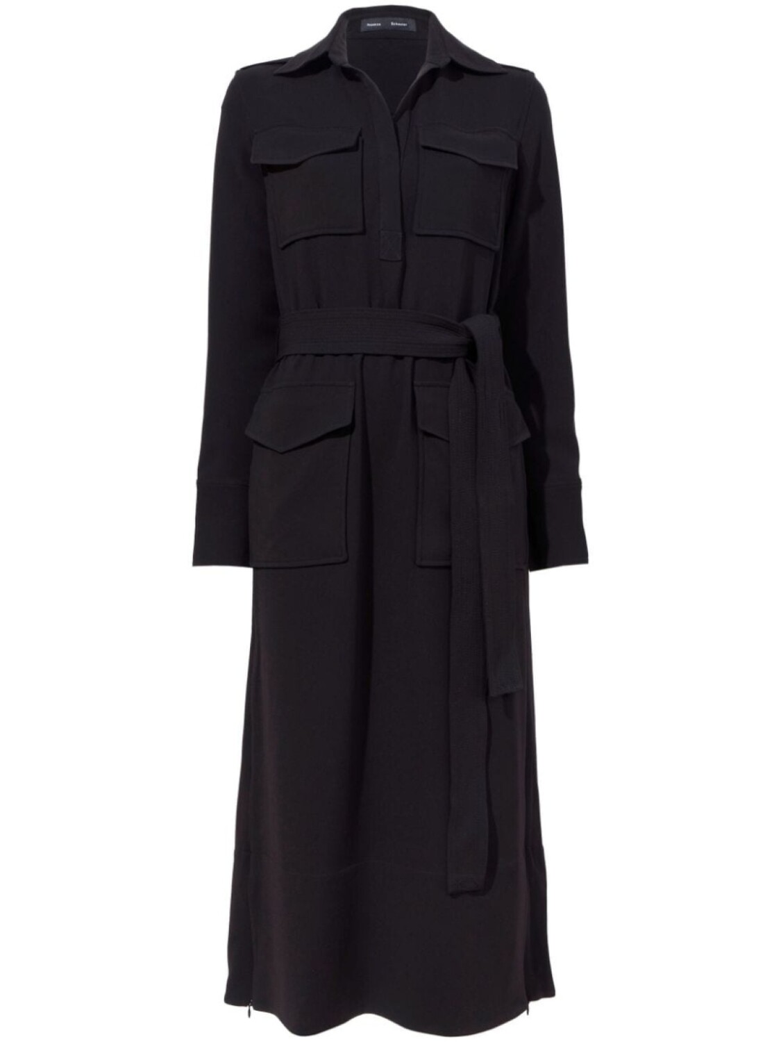 

Платье-рубашка Vanessa с поясом Proenza Schouler, черный