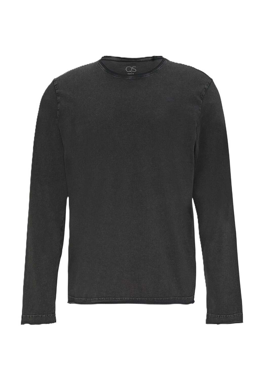 

Рубашка с длинными рукавами, хлопок, мужская QS, цвет 9999 Grey/black