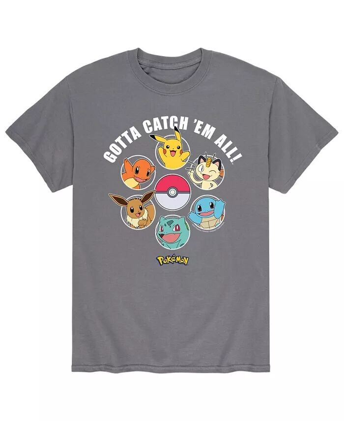 

Футболка мужская Pokemon Catch 'Em All AIRWAVES, серый