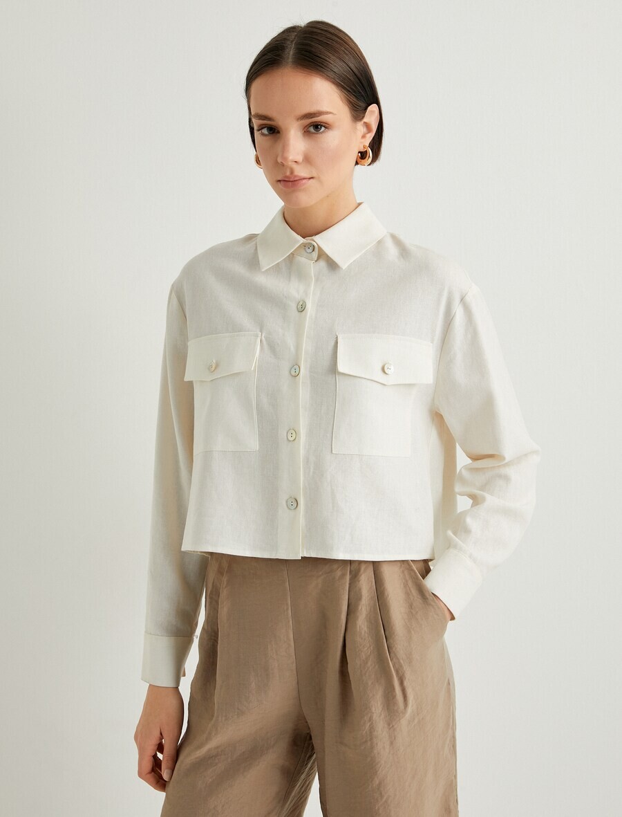 

Рубашка Koton Blouse, экрю