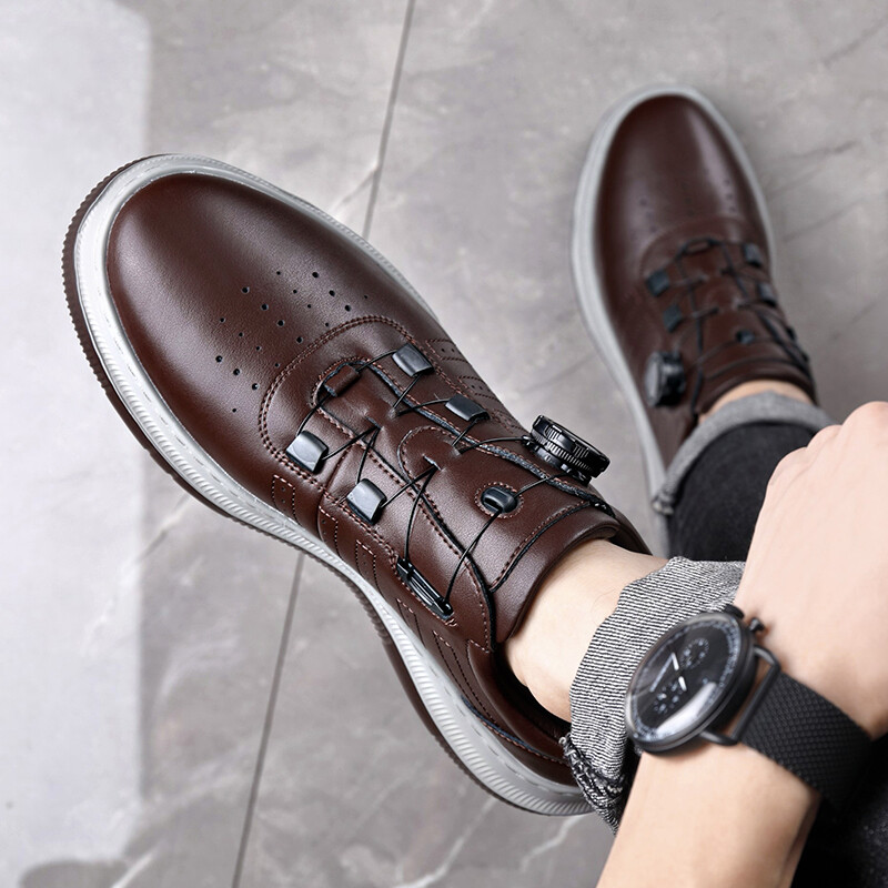 Туфли мужские Men"s Casual Men Low-Top Product B, темно-коричневый — фото 3