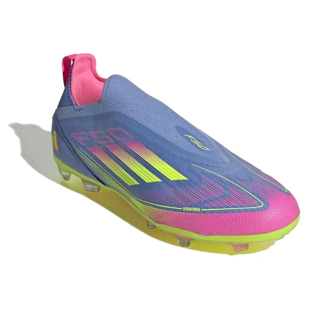 Футбольные бутсы adidas F50 Elite Laceless FG kids, синий — фото 4