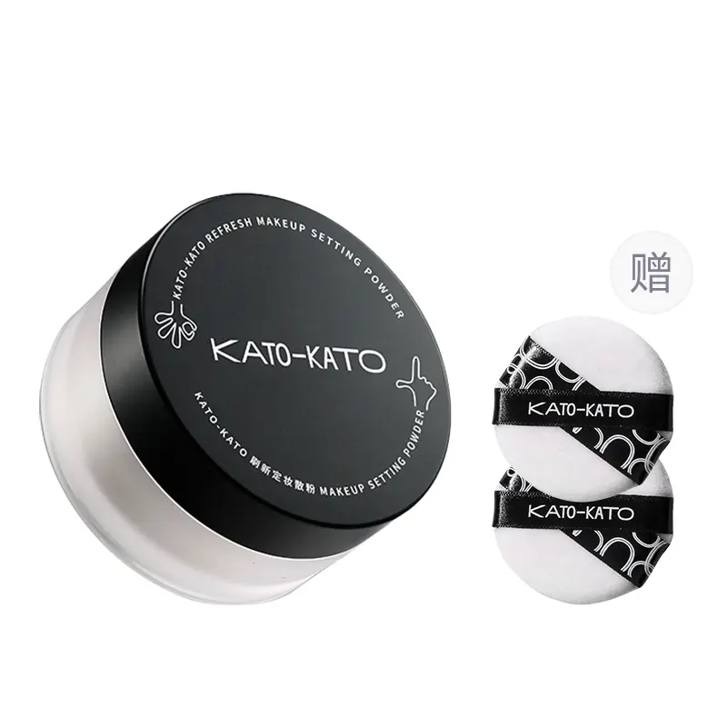 

Рассыпчатая фиксирующая пудра KATO для контроля жирности кожи и коррекции тона лица Kato-Kato, (newly upgraded packaging) 01 nude 20g with 2 free puffs