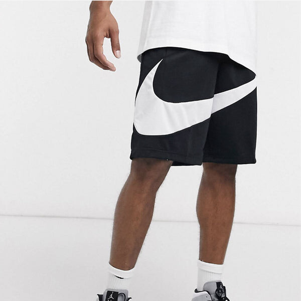 Шорты с принтом логотипа swoosh баскетбольные спортивные повседневные шорты Nike, черный — фото 3