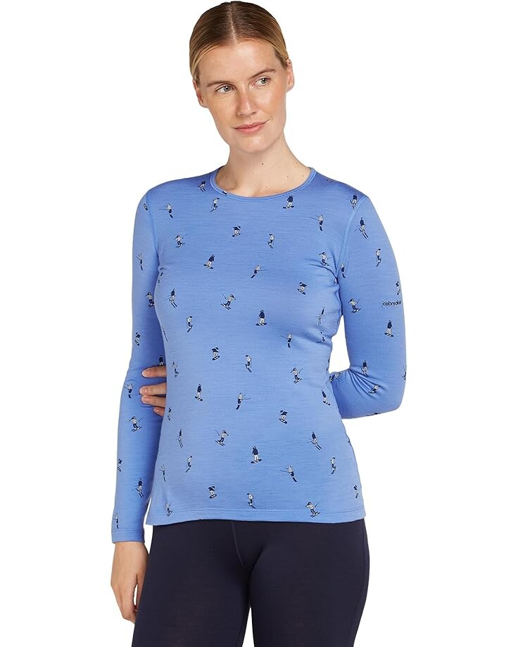 

Лонгслив Icebreaker Merino 200 Oasis Long Sleeve Crewe Snow Day, цвет Baja