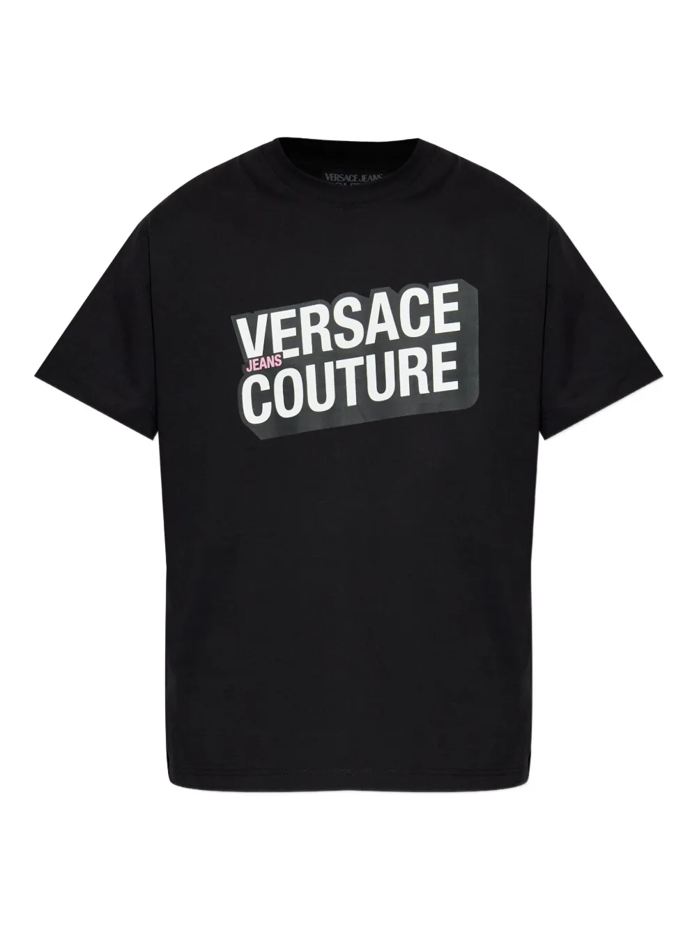 

Футболка с принтом-логотипом Versace Jeans Couture, черный