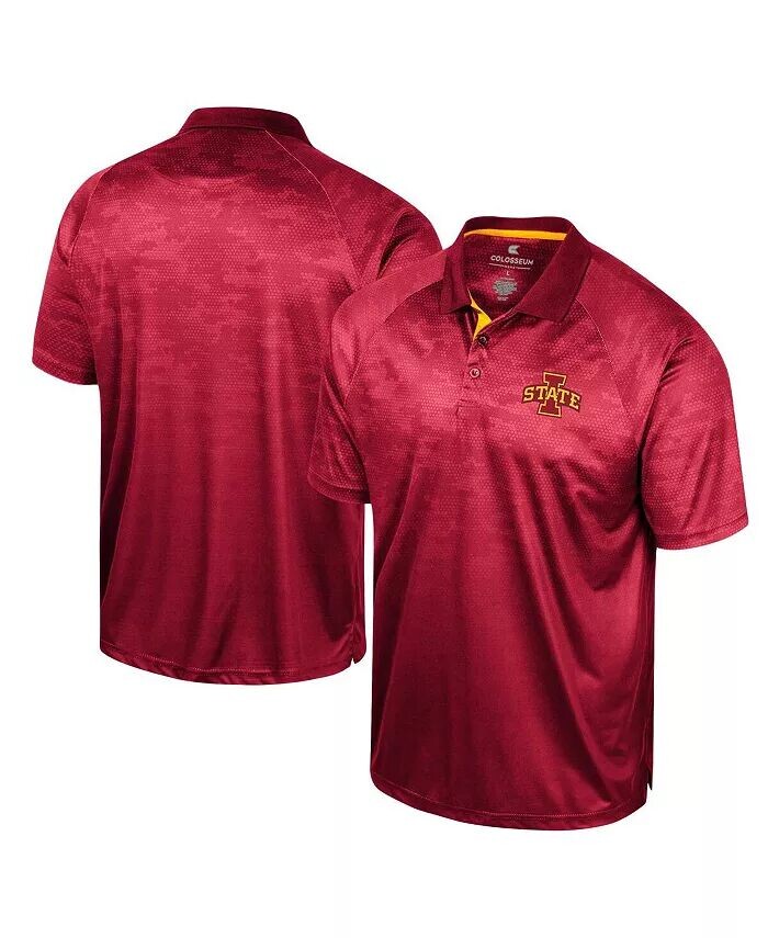 

Мужская рубашка-поло Cardinal Iowa State Cyclones Honeycomb Raglan Colosseum
