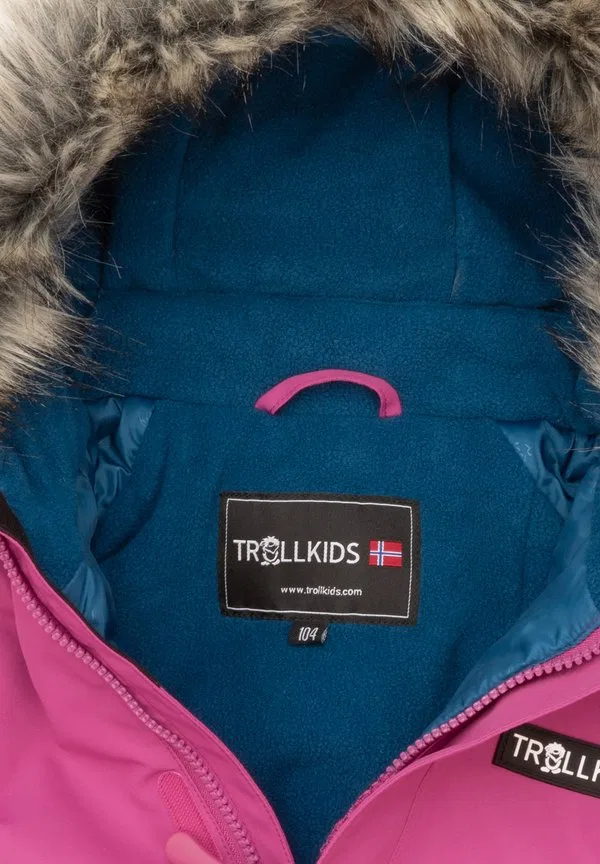 Детский зимний комбинезон kirkenes Trollkids, Bright Berry/Madeira Blue — фото 3