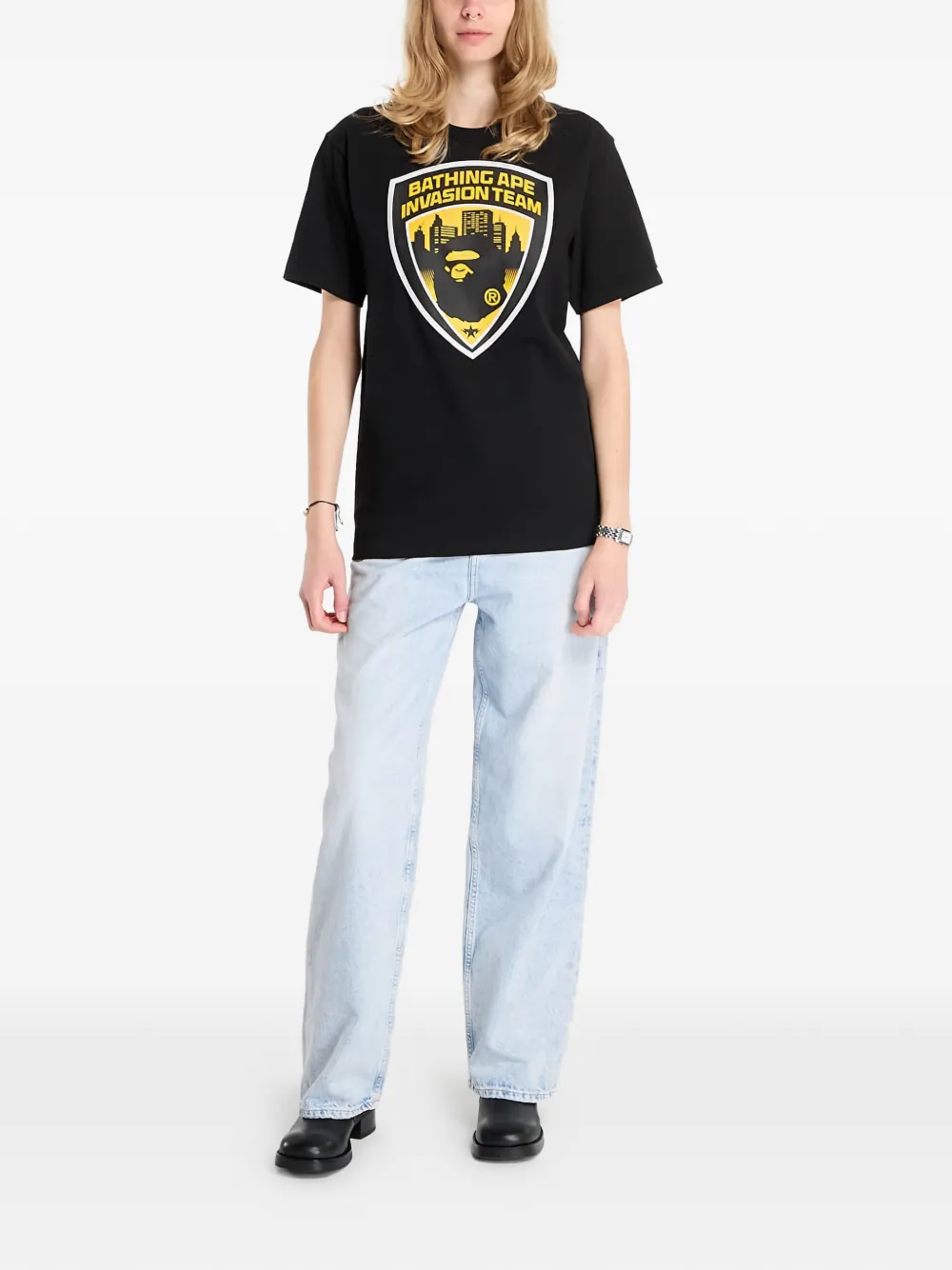 Футболка с короткими рукавами и эмблемой A Bathing Ape, черный — фото 2