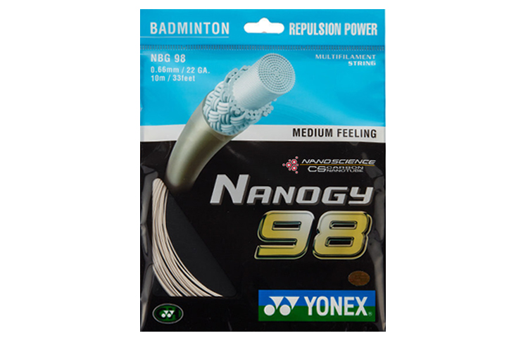 

Струны для бадминтонной ракетки Unisex NBG98CH 2 шт YONEX, ( серебряный серый024)