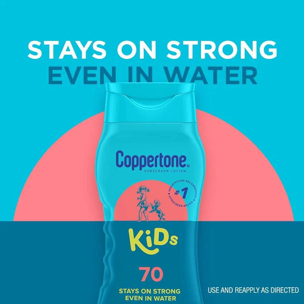 Солнцезащитный лосьон для детей Coppertone SPF 70 8 oz синий — фото 3