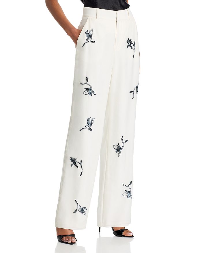 

Брюки Falling Lilies Zinon Cinq à Sept, слоновая кость/кремовый